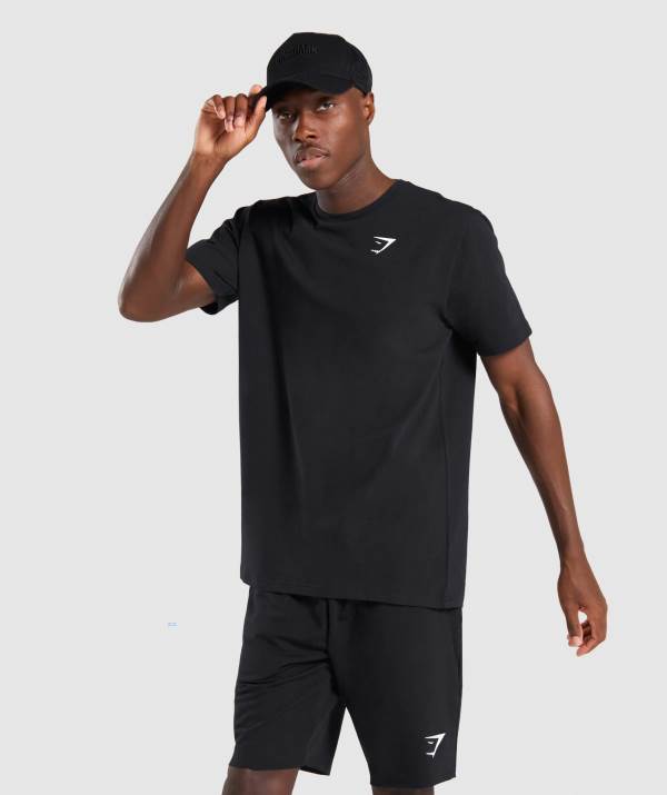 Panske Tricka Gymshark Critical Regular Fit Čierne | MG4207381